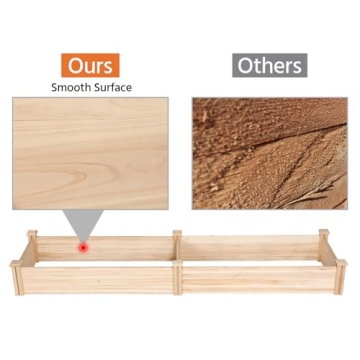 Yaheetech 8x2ft Versatile Wooden Raised Garden Bed