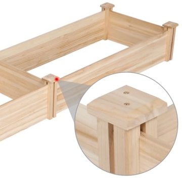 Yaheetech 8x2ft Versatile Wooden Raised Garden Bed