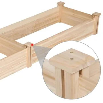 Yaheetech 8x2ft Versatile Wooden Raised Garden Bed