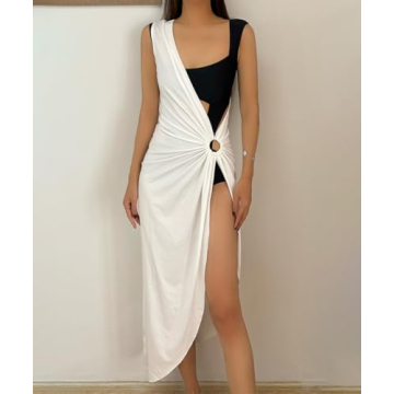 Y2K Sexy Hollow Out Women's Midi Beach Dress Summer 2022