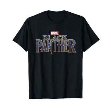 Marvel Black Panther Movie Title Logo Graphic T-Shirt T-Shirt