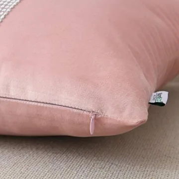 NordECO HOME Throw Pillow Covers Set - Velvet Elegance in Pink