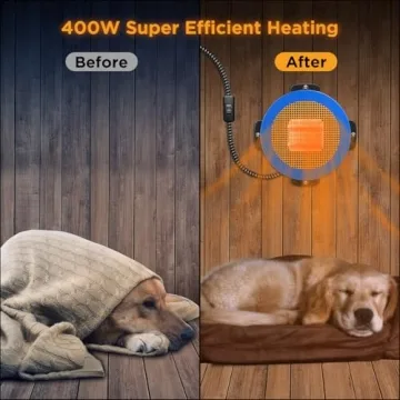 TURBRO Wall Mount Dog House Heater 400W - Safe & Durable
