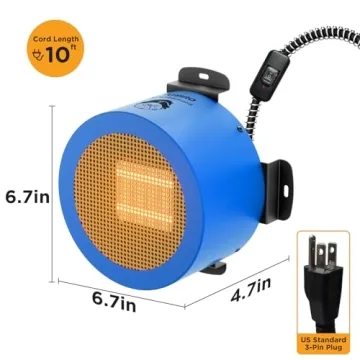 TURBRO Wall Mount Dog House Heater 400W - Safe & Durable