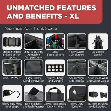 Premium TRUNKCRATEPRO XL Trunk Organizer for SUVs & Cars
