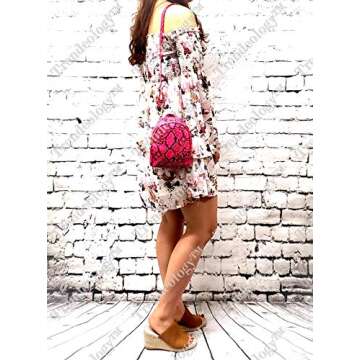 Stylish Trendeology Snake Print PU Leather Backpack