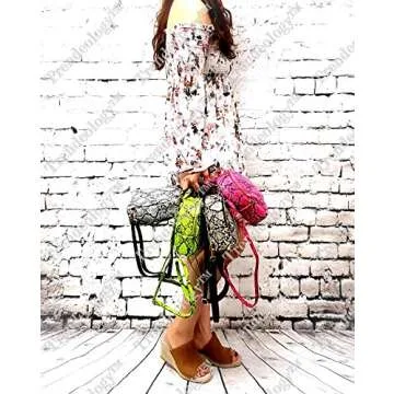 Stylish Trendeology Snake Print PU Leather Backpack