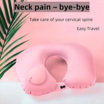Adjustable Inflatable Neck Pillow for Travel Comfort