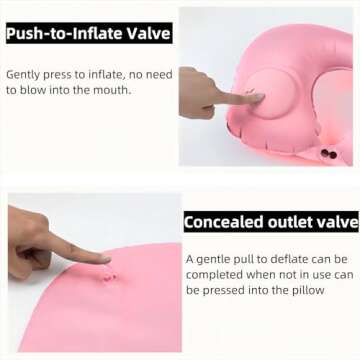 Adjustable Inflatable Neck Pillow for Travel Comfort