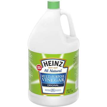 Heinz All Natural Multi-Purpose Vinegar, 6% Acidity, 1 Gallon Bottle (Pack of 2) with By The Cup Swivel Spoons