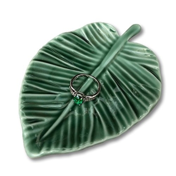 HOME SMILE Leaf Trinket Dish for Jewelry & Gifts