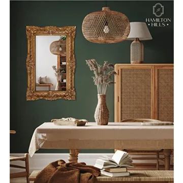 Elegant 24" x 36" Baroque Gold Framed Mirror