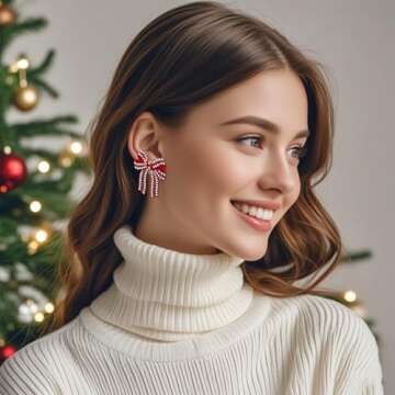 Shop TRWWELL Christmas Rhinestone Drop Earrings Online
