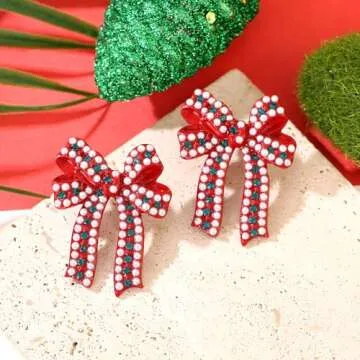 Shop TRWWELL Christmas Rhinestone Drop Earrings Online