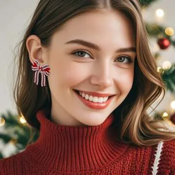 Shop TRWWELL Christmas Rhinestone Drop Earrings Online