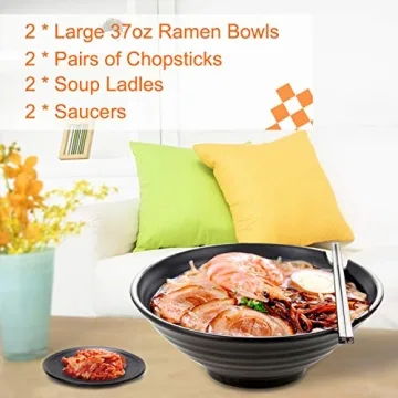 Vivimee Unbreakable Japanese Ramen Bowl Set for Asian Dishes
