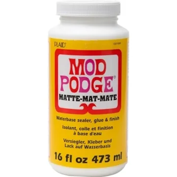 Mod Podge Matte Sealer, Glue & Finish: All-in-One Craft Solution- Quick Dry, Easy Clean, for Wood, P...