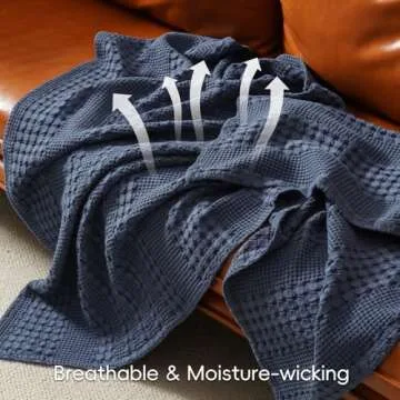 PHF Waffle Weave Blanket - Soft, Cozy Cotton Luxury