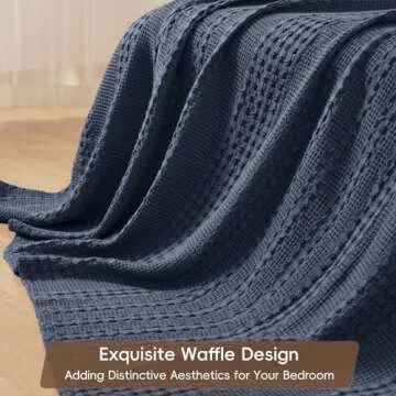 PHF Waffle Weave Blanket - Soft, Cozy Cotton Luxury