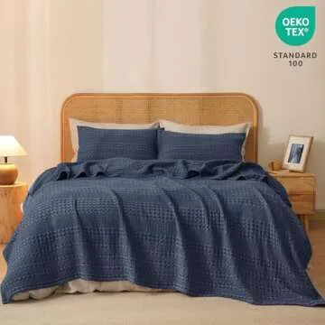 PHF Waffle Weave Blanket - Soft, Cozy Cotton Luxury