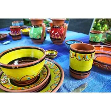 Cactus Canyon Ceramics Spanish Terracotta Small Serving Dish, Yellow
