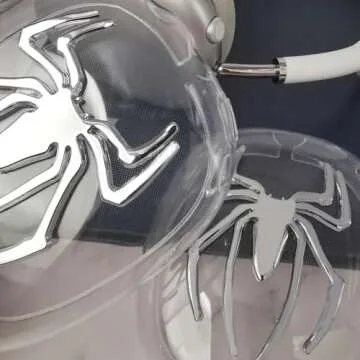 MORWLAT Case Cover for AirPods Max Metal Spider, Clear Cool Soft Cases for Men&Women Accessories Protective Cover for Apple AirPods Max (Silver)