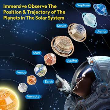 National Geographic Movable Solar System for Kids STEM Toys Solar System Project Kit National Geographic 3D Puzzles for Kids Science Kit, Arts Crafts for Kids Ages 8-12 Toys for Ages 8-13 Boys Girls