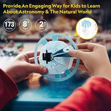 National Geographic Movable Solar System for Kids STEM Toys Solar System Project Kit National Geographic 3D Puzzles for Kids Science Kit, Arts Crafts for Kids Ages 8-12 Toys for Ages 8-13 Boys Girls