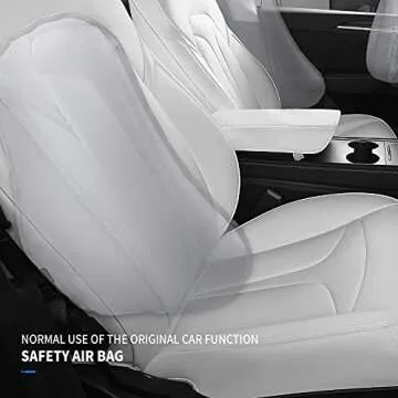 powoq Tesla Model Y Nappa Leather Car Seat Cover - All Season Protection