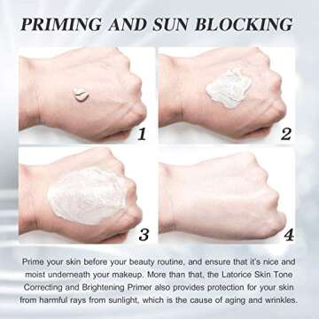 One Step Color Corrector, Isolation Cream, Makeup Primer Skin Tone Correcting and Brightening Primer, Oil Control Moisturizing, Latorice