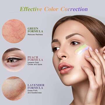 One Step Color Corrector, Isolation Cream, Makeup Primer Skin Tone Correcting and Brightening Primer, Oil Control Moisturizing, Latorice