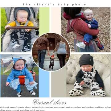 KIDSUN Tutoo Unisex Baby Boys Girls High Top Sneaker Soft Anti-Slip Sole Newborn Infant First Walkers Canvas Denim Shoes