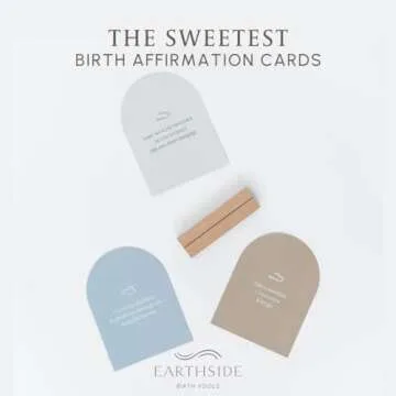 Earthside Birth Pools Affirmation Cards for Women Pregnancy - Set of 25 Positive Affirmations with W...