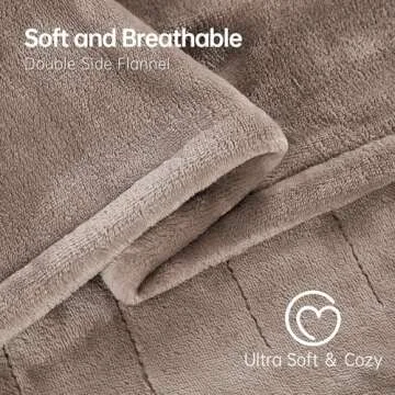 Bwarm Heated Blanket with 6 Heat Settings and Safety Features