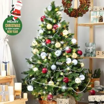 TranquilBliss 36 Red Shatterproof Christmas Ornaments