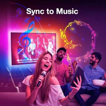 DAYBETTER LED Lights for TV 14.8ft,TV LED Backlight for 65-75Inch, RGB Behind TV LED Lights for Bluetooth,Music Sync APP and Remote Control, Strip Lighting for Christmas Gaming Room HDTV Mood