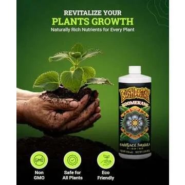 Fox Farm Bushdoctor Boomerang Fertilizer - for Fast Recovery of Stressed Plants, Root Health, Solubilized Nutrition - Perfect for Hydroponic & Soil Application- NPK 2-0.2-0.3, (Quart)