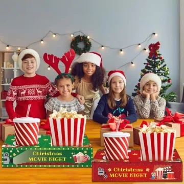 QOUBAI 32Pcs Christmas Movie Night Snack Tray Set