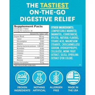 Zenwise Health Papaya Enzymes Chewable, Digestive Enzymes for Women and Men, Bromelain for Digestive Health & Bloating Relief, Enzymes for Digestion and Gut Health, Peppermint Flavor - 30 CT