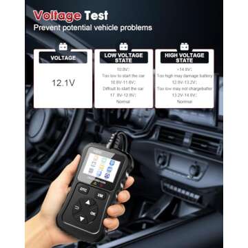 XIAUODO OBD2 Scanner Car Code Reader with Voltage Test