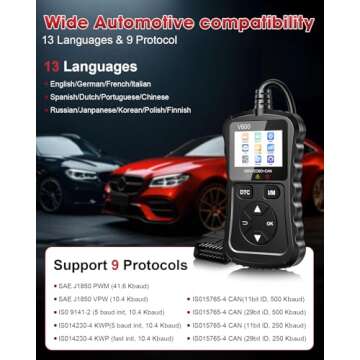 XIAUODO OBD2 Scanner Car Code Reader with Voltage Test