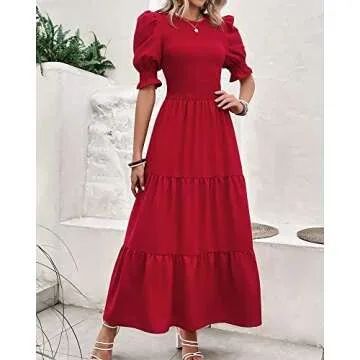 BTFBM Women Casual Summer Dresses - Bohemian Maxi Dress for All Occasions