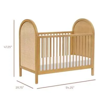 Babyletto Bondi Cane 3-in-1 Convertible Crib in Honey