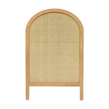 babyletto Bondi Cane 3-in-1 Convertible Crib with Toddler Bed Conversion Kit in Honey with Natural Cane, Greenguard Gold Certified