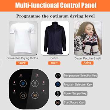 COSTWAY, 13.2 lbs Capacity Front Load Compact Tumble Laundry Stainless Steel Tub, Easy Control Butto...