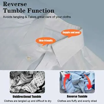 COSTWAY, 13.2 lbs Capacity Front Load Compact Tumble Laundry Stainless Steel Tub, Easy Control Button Panel Downside for Variety Drying Mode, White 1700W Electric Portable Clothes Dryer