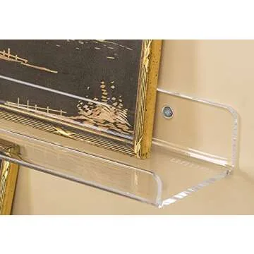 Unum 24" Acrylic Invisible Floating Shelves - Clear Stylish Display