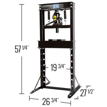 Black Widow 20 Ton Hydraulic Shop Press for Mechanics