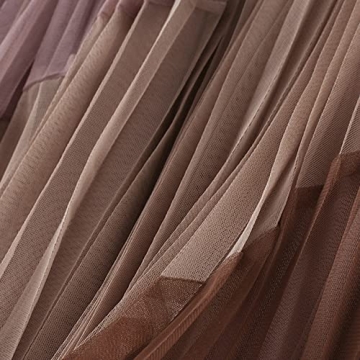 Dirholl Women's A-Line Fairy Elastic Waist Polyester Spandex Midi Skirt Split Joint Pink