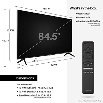 SAMSUNG 85" 4K UHD HDR Smart TV - Alexa Built-in